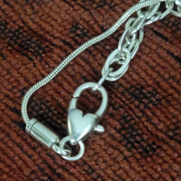 Brighton Pearl Pendant Snak Chain Necklace Silver Plated Elegant Luxury Gift 18" - Picture 9 of 9